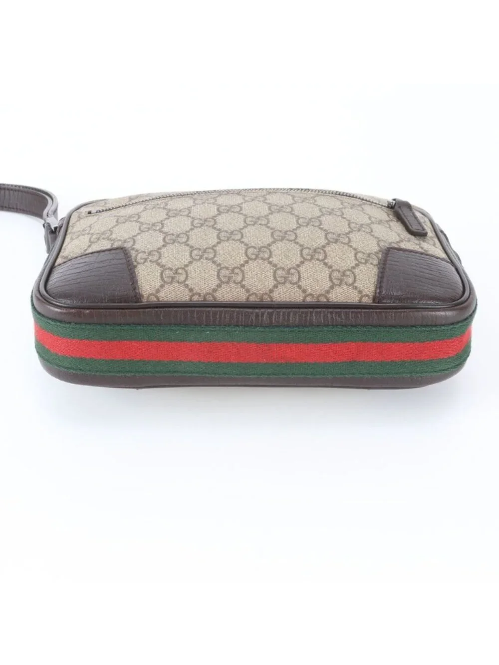 Gucci GG Split Sherry Line Leather Clutch Pouch Business